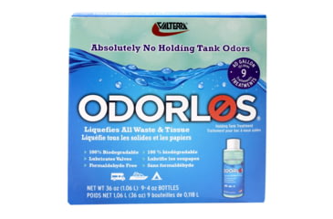 Image of Valterra Odorlos Holding Tank Treatment, 4oz, Pack of 9, V77001