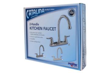 Image of Valterra Pf221305 Faucet 8in Deck Chrome Hi Arc Spout 2 Handle, PF221305