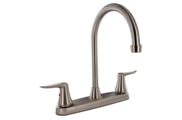 Image of Valterra Pf221403 Faucet 8in Deck Brushed Nickel Hi Arc Spout 2 Handle, PF221403