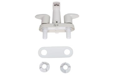 Image of Valterra Pf223261 Faucet 4in Tub w/ Shower D-Spud 2-Lever Handle, White, PF223261