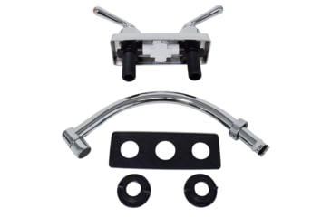 Image of Valterra Phoenix LEDge-Mount 4in Kitchen Faucet - High Arc Tubular Spout, Chrome, PF211307