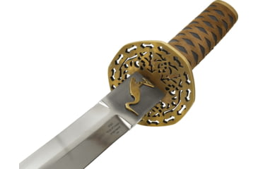 Image of Valyrian Steel Wheel of Time Heron Sword, 39in Overall, 28in False Edge Stainless Steel Blade, Brown Leather Wrapped Handle, WT0001