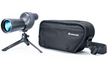 Image of Vanguard Vesta 350S 12-45x50mm Straight Spotting Scope Kit w/ Tabletop Tripod and Soft-Sided Carrying Bag, Black, Vesta 350S