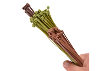 Image of Vanish Hunting Blind Nylon Cable Ties, Assorted 100-Pack, Green/Brown/Tan, 15823