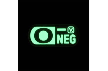 Image of Vanquest Gear Blood Type O- Negative - Glow In The Dark Patch, Wolf Gray, 9ZBLTY-9ONEG-WG-GITD