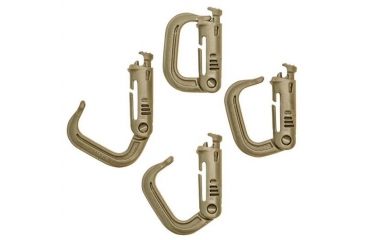 Image of Vanquest Gear GRIMLOC Locking D-Ring - 4 Pack, Coyote Tan, Small 99GRMLX4-CT