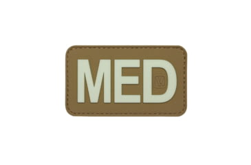 Image of Vanquest Gear MED Medical Glow In The Dark Patch, Coyote Tan, Small, 9ZMEDI-175-CT-GITD