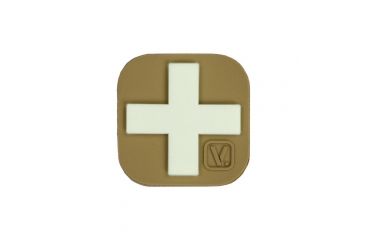 Image of Vanquest Gear Medical Cross - Glow In The Dark Patch, Coyote Tan, 9ZMDCR-100-CT-GITD
