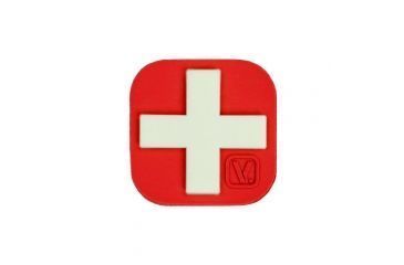 Image of Vanquest Gear Medical Cross - Glow In The Dark Patch, Red, 9ZMDCR-100-RD-GITD