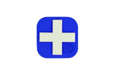 Image of Vanquest Gear Medical Cross, Super-Lumen, Glow In The Dark Patch, 1 x 1in, Blue, Small 9ZMDCR-100-BLU-GITD
