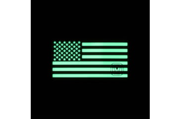 Image of Vanquest Gear US Flag / Left-Star - Glow In The Dark Patch, Black, 9ZUSFGL-275-BK-GITD