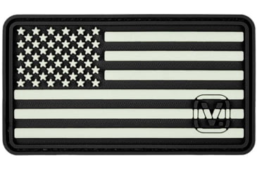 Image of Vanquest Gear US Flag / Left-Star - Glow In The Dark Patch, Black, 9ZUSFGL-275-BK-GITD