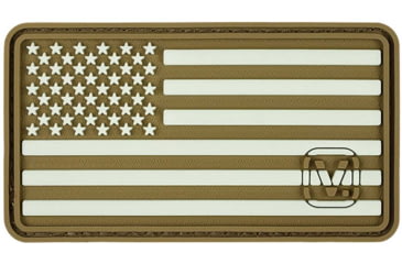 Image of Vanquest Gear US Flag / Left-Star - Glow In The Dark Patch, Coyote Tan, 9ZUSFGL-275-CT-GITD