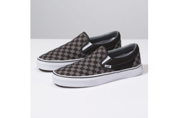 Image of Vans Classic Checkerboard Slip-On Shoes, 7 US M/8.5 US W, Black/Pewter Checkerboard, VN000EYEBPJ-7 US/8.5 US