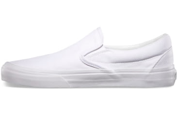 Image of Vans Classic Slip-On Shoes, 7 US M/8.5 US W, True White, VN000EYEW00-7 US/8.5 US