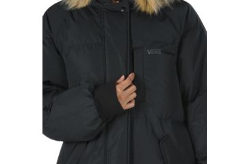 Image of Vans Pullman Faux Fur Puffer MTE Jacket - Womens, Black, Medium, VN0A3T8HBLK-Medium