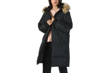 Image of Vans Pullman Faux Fur Puffer MTE Jacket - Womens, Black, Medium, VN0A3T8HBLK-Medium