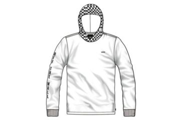 Image of Vans Van Doren Hooded Tee Sweater - Mens, White-Checkerboard, Small, VN0A36ZPTDC-Small