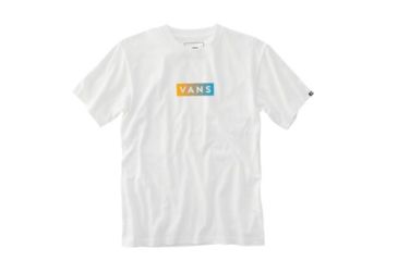 Image of Vans Vans Easy Box Short Sleeve T-Shirt - Mens, White/Gradient, Medium, VN0A3HREHC9-Medium