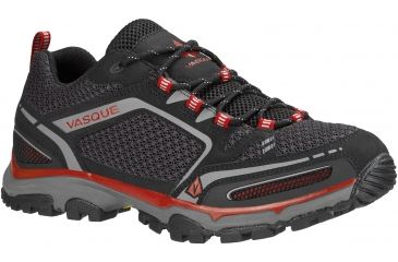 Image of Vasque Inhaler II Low Hiking Shoe - Men's-Black/Chili Pepper-7-Medium