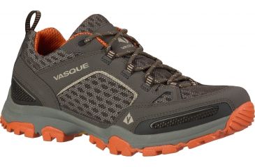Image of Vasque Inhaler Low Hiking Shoe - Men's-Black Olive/Rust-Medium-7