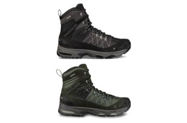 Image of Vasque Saga GTX Backpacking Boots - Men's, Black/Magnet, Dusty Olive/Beluga
