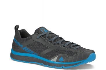 Image of Vasque Vertical Velocity Trail Running Shoes Mens, Ebony/Brilliant Blue, 12 US 07640M 120