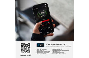 Image of Vaultek Safe Compact Biometric Bluetooth 2.0 Smart Safe, 20 Series, Black, VS20i-BK