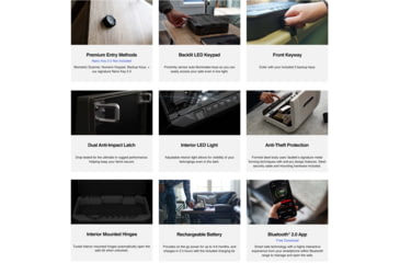 Image of Vaultek Safe Compact Biometric Bluetooth 2.0 Smart Safe, 20 Series, Black, VS20i-BK