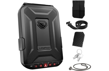 Image of Vaultek Safe LifePod Rugged Airtight Weather Resistant Storage w/ Built-in Lock, Black, XLP10-BK