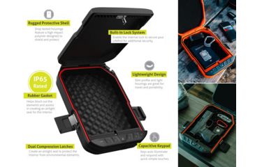 Image of Vaultek Safe LifePod Rugged Airtight Weather Resistant Storage with Built-in Lock, Covert Black VLP1.0-BK