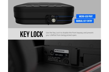 Image of Vaultek Safe LifePod Rugged Airtight Weather Resistant Storage with Built-in Lock, Covert Black VLP1.0-BK