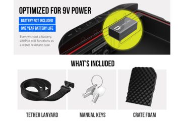 Image of Vaultek Safe LifePod Rugged Airtight Weather Resistant Storage with Built-in Lock, Covert Black VLP1.0-BK