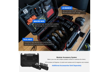 Image of Vaultek Safe LifePod XT Enthusiast Storage w/5 Pistol Racks, 2 Magazine Racks and Interior Lid Organizer, Black, VLP-XT2i-BK