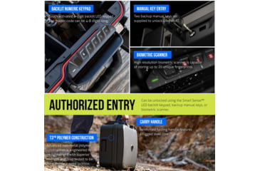 Image of Vaultek Safe LifePod XT Standard-size Safe w/Base Pluck Foam and Protective Lid Crate Foam Panel, Black, VLP-XT1i-BK