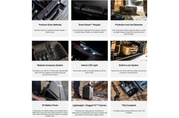 Image of Vaultek Safe LifePod XT Standard-size Safe w/Base Pluck Foam and Protective Lid Crate Foam Panel, Black, VLP-XT1i-BK