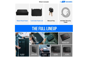 Image of Vaultek Safe LifePod XT Standard-size Safe w/Base Pluck Foam and Protective Lid Crate Foam Panel, Black, VLP-XT1i-BK