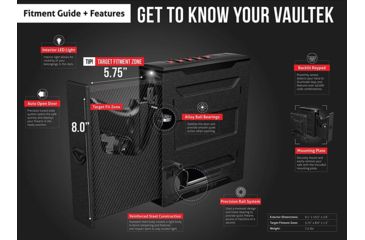 Image of Vaultek Safe SE20 Slider Essential Compact Pistol Vault, Covert Black SE20-BK