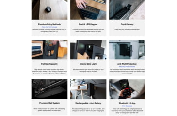 Image of Vaultek Safe SR20i Biometric and Bluetooth 2.0 Slider Safe, Black, SR20i-BK