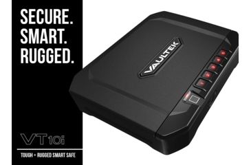 Image of Vaultek Safe VT10i Biometric Bluetooth Smart Safe w/ Auto-Open Lid, Rechargeable Battery, Black, VT10i-BK