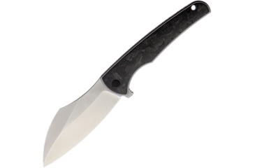 Image of VDK Knives Vice Framelock Folding Knife, Gray, Gray titanium handle with Marbled carbon fiber inl, VDK029