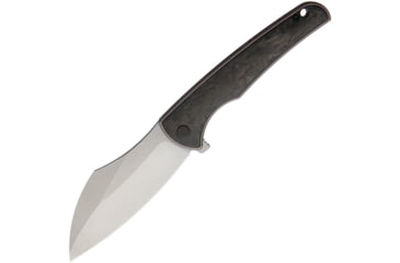 Image of VDK Knives Vice Framelock Folding Knife, Gray titanium handle with Marbled carbon fiber inl, VDK043
