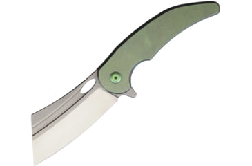 Image of VDK Knives War Admiral Framelock Folding Knife, Green stonewash finish titanium handle, VDK017
