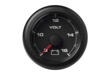 Image of VDO 52MM OceanLink Battery Voltage 8-16 V Black Dial &amp; Bezel 2-1/16" 76314
