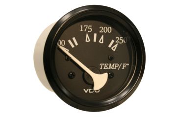 Image of VDO Allentare Black 250F Water Temperature Gauge - Use w/Marine 450-29 Ohm Sender - 12V - Black Bezel 60788