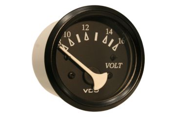 Image of VDO Allentare Black Voltmeter - 8-16V - Black Bezel 60795