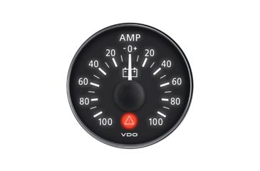 Image of VDO ViewLine Onyx 2-1/16" 100A Ammeter - Bezel NOT Included 78308