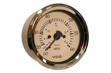 Image of VDO White 60MPH 3-3/8" 85mm Pitot Speedometer Allentare 60717