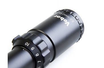 Image of Veber VPOI 2.5-10x42mm LightMaster Series Rifle Scope w/ Illuminated German 4 Post Reticle, 30 mm Tube, Dual Focus and Internal Red Laser, SFP, Black, GSKOVPOILS251042L