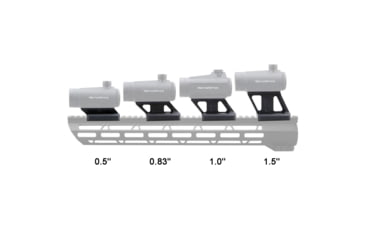 Image of Vector Optics 0.5in Profile Cantilever Picatinny Riser Mount, Black, MAV-P05